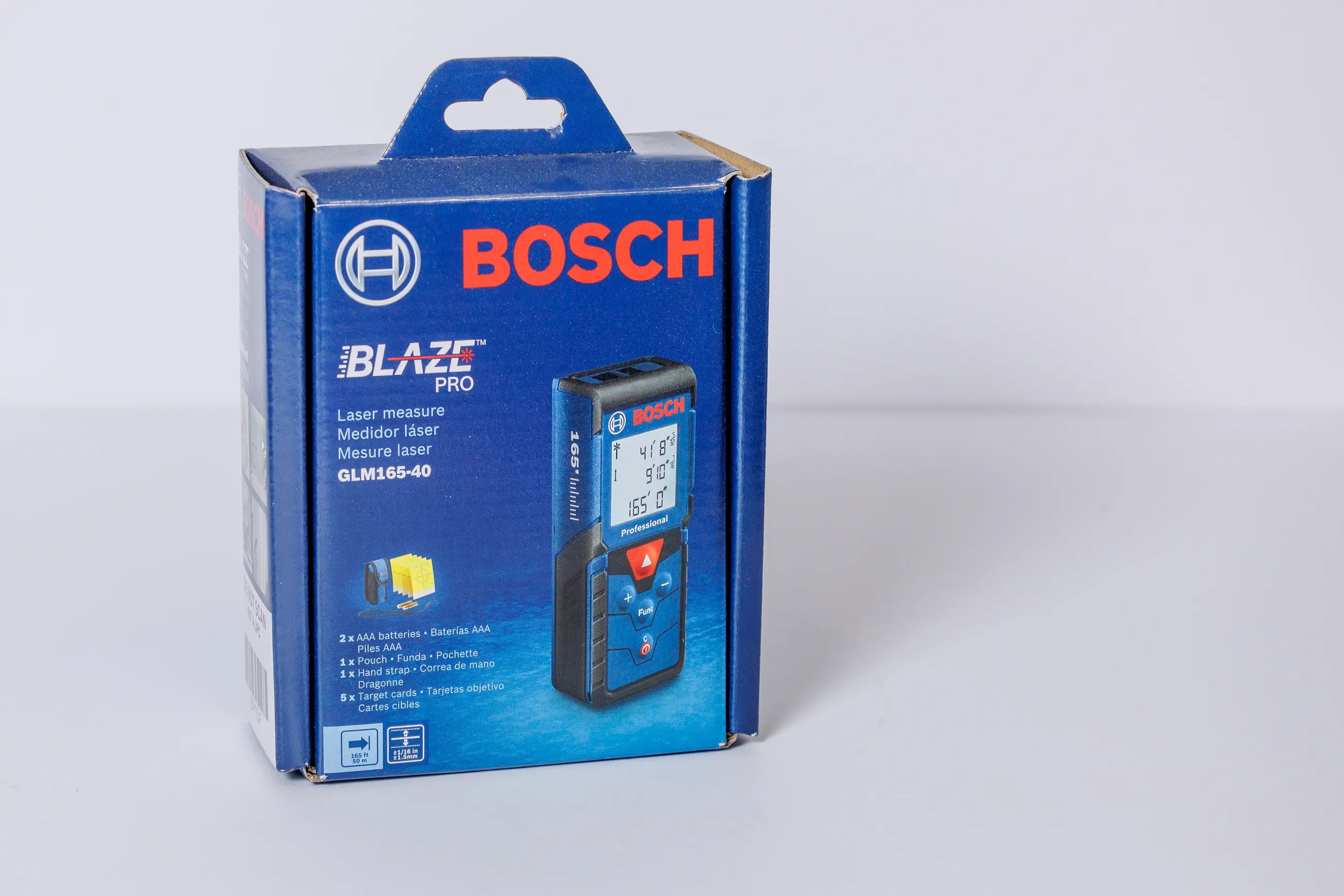 Commercial product image of a Bosch laser tool
