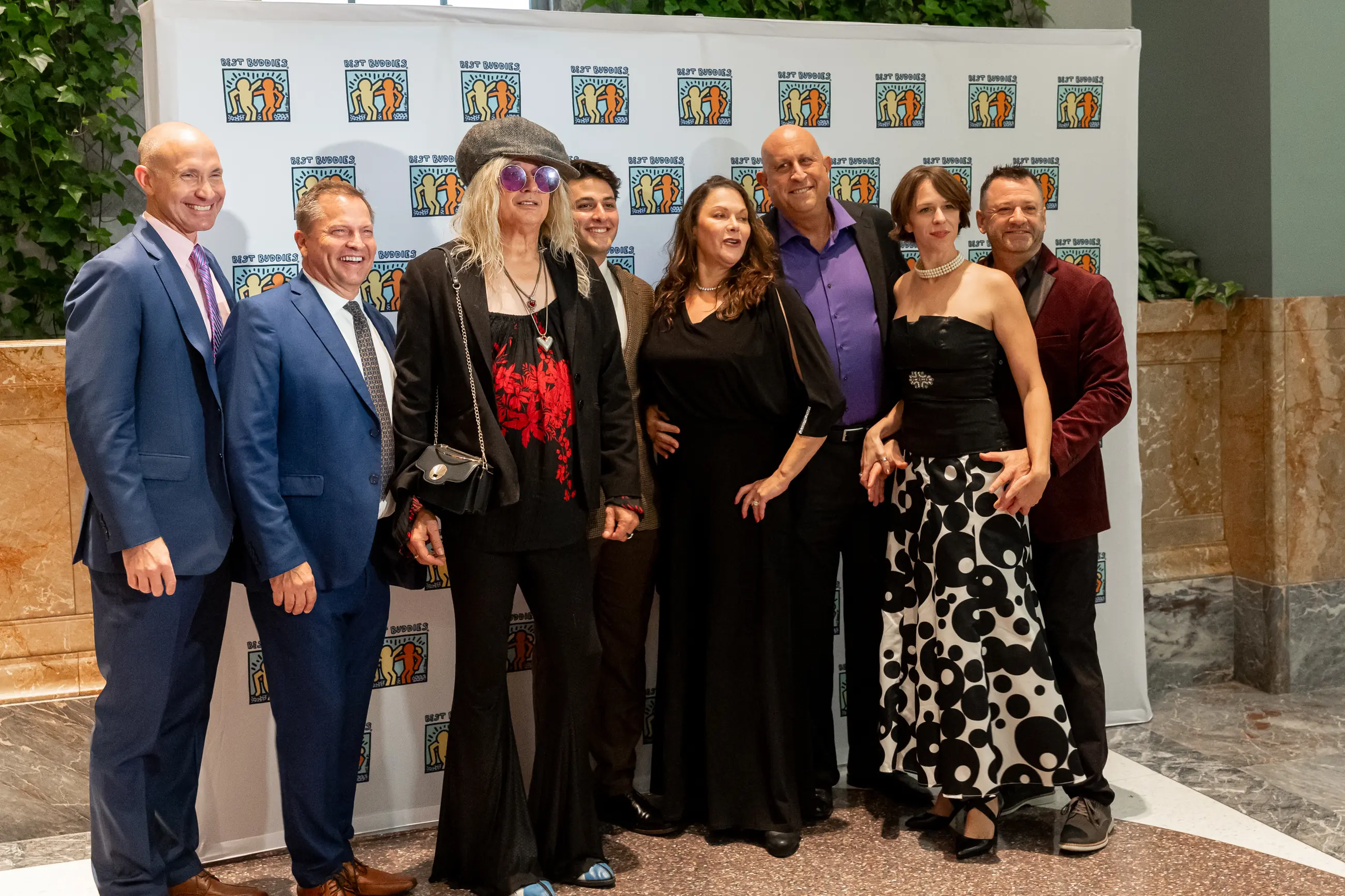 Group portrait at a corporate gala