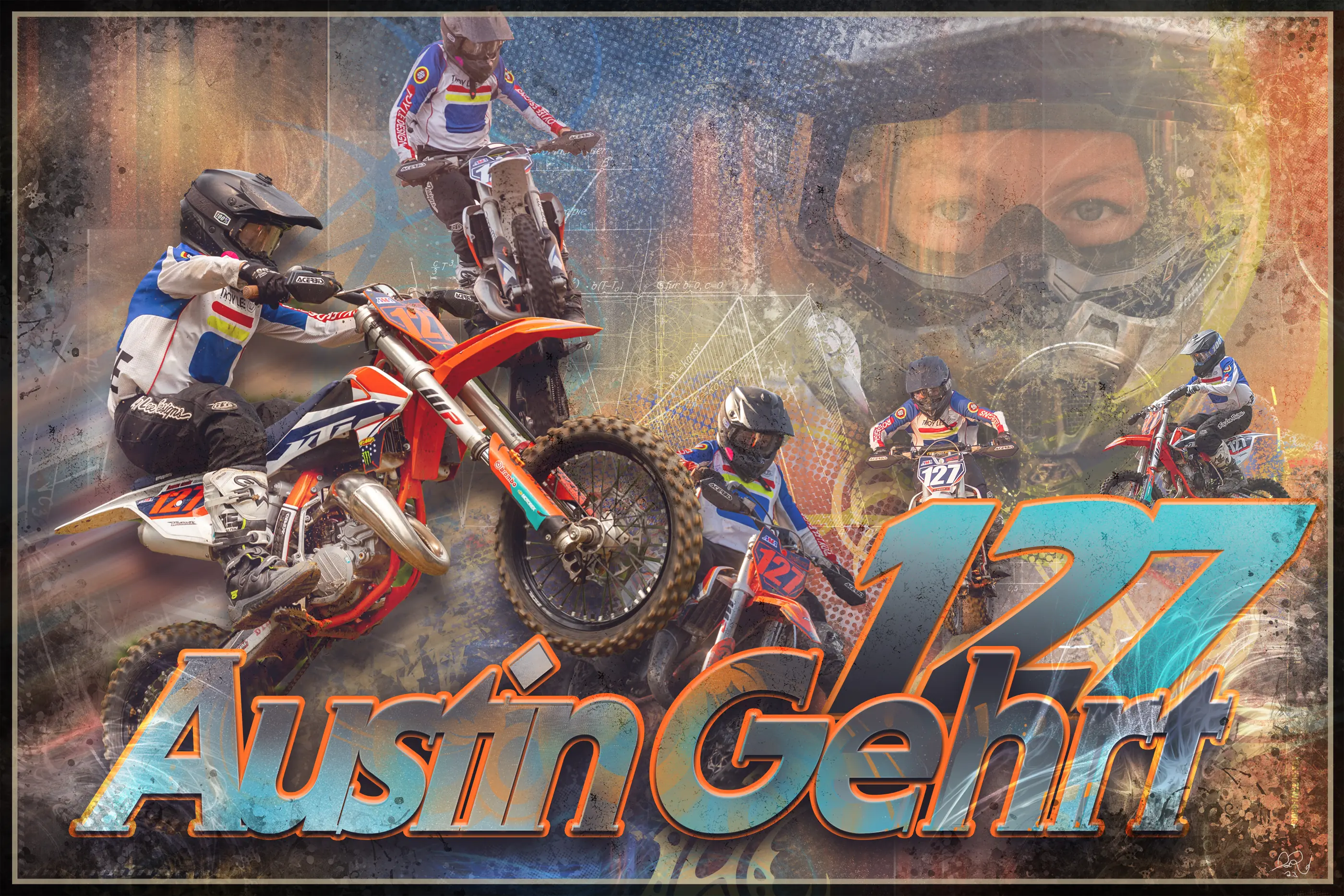 Custom designed motocross poster