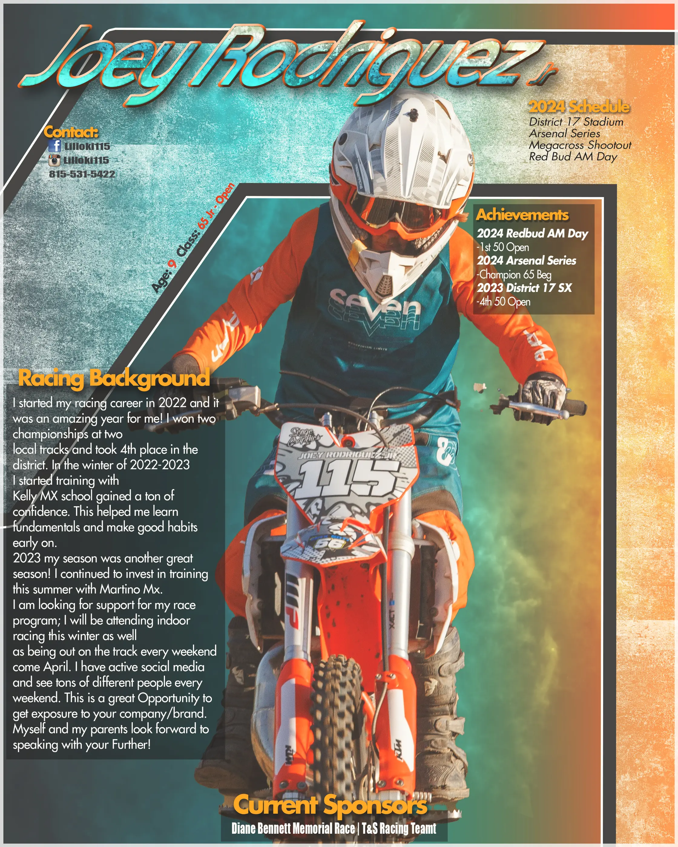 Joey Rodriguez sponsor résumé design
